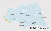 Political 3D Map of CANELONES, cropped outside