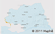 Political 3D Map of CANELONES, single color outside