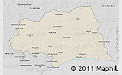 Shaded Relief 3D Map of CANELONES, desaturated