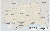 Shaded Relief 3D Map of CANELONES, semi-desaturated