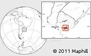 Blank Location Map of CANELONES, within the entire country