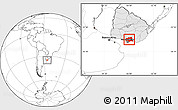 Blank Location Map of CANELONES, highlighted country