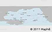 Gray Panoramic Map of CANELONES, single color outside