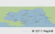Savanna Style Panoramic Map of CANELONES, single color outside