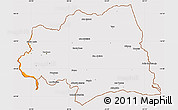 Political Simple Map of CANELONES, cropped outside