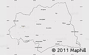 Silver Style Simple Map of CANELONES, cropped outside