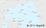 Silver Style Simple Map of CANELONES, single color outside