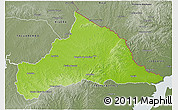 Physical 3D Map of CERRO LARGO, semi-desaturated