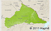 Physical 3D Map of CERRO LARGO, shaded relief outside