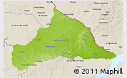 Physical 3D Map of CERRO LARGO, shaded relief outside