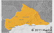 Political 3D Map of CERRO LARGO, desaturated