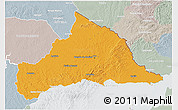 Political 3D Map of CERRO LARGO, lighten, semi-desaturated