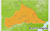 Political 3D Map of CERRO LARGO, physical outside