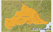 Political 3D Map of CERRO LARGO, satellite outside