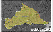 Satellite 3D Map of CERRO LARGO, darken, desaturated