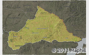 Satellite 3D Map of CERRO LARGO, darken, semi-desaturated