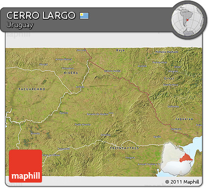 Satellite 3D Map of CERRO LARGO