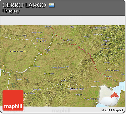 Satellite 3D Map of CERRO LARGO