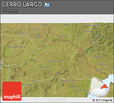 Satellite 3D Map of CERRO LARGO