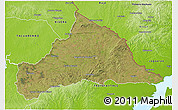 Satellite 3D Map of CERRO LARGO, physical outside