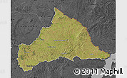 Satellite Map of CERRO LARGO, darken, desaturated