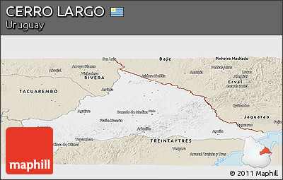 Classic Style Panoramic Map of CERRO LARGO