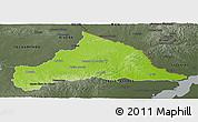 Physical Panoramic Map of CERRO LARGO, darken, semi-desaturated