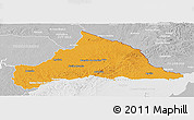 Political Panoramic Map of CERRO LARGO, lighten, desaturated