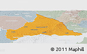 Political Panoramic Map of CERRO LARGO, lighten, semi-desaturated