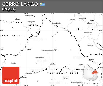 Blank Simple Map of CERRO LARGO