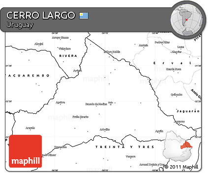 Blank Simple Map of CERRO LARGO