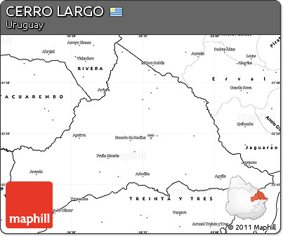 Blank Simple Map of CERRO LARGO