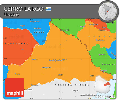 Political Simple Map of CERRO LARGO