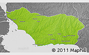 Physical 3D Map of COLONIA, desaturated