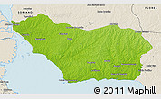 Physical 3D Map of COLONIA, shaded relief outside