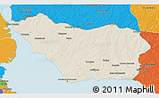 Shaded Relief 3D Map of COLONIA, political outside