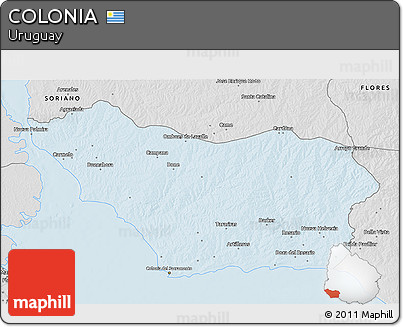 Silver Style 3D Map of COLONIA