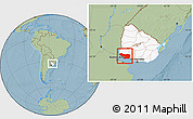 Savanna Style Location Map of COLONIA, highlighted country, within the entire country, hill shading