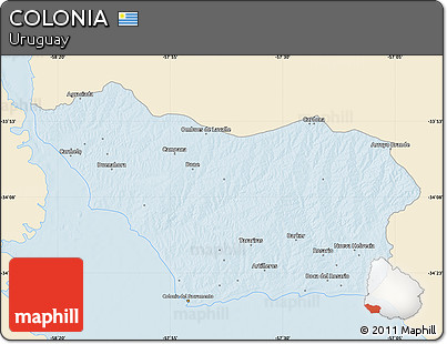 Classic Style Map of COLONIA, single color outside