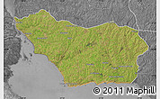 Satellite Map of COLONIA, desaturated