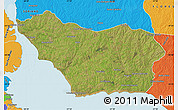 Satellite Map of COLONIA, political outside