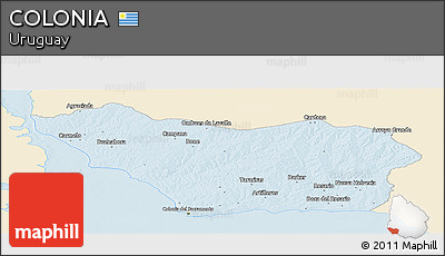 Classic Style Panoramic Map of COLONIA, single color outside