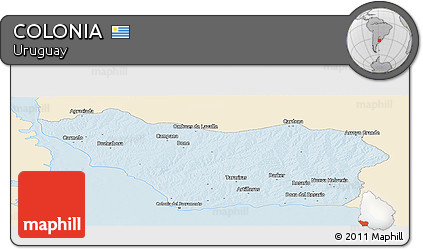Classic Style Panoramic Map of COLONIA, single color outside
