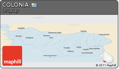 Classic Style Panoramic Map of COLONIA, single color outside