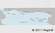 Gray Panoramic Map of COLONIA, single color outside