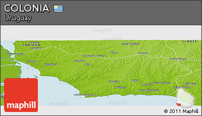 Physical Panoramic Map of COLONIA