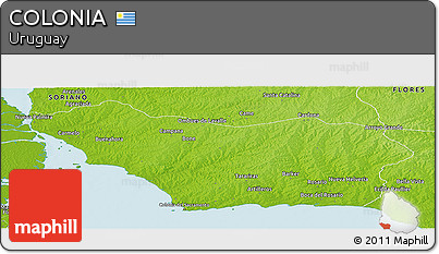 Physical Panoramic Map of COLONIA