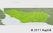 Physical Panoramic Map of COLONIA, semi-desaturated