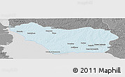 Political Panoramic Map of COLONIA, desaturated