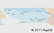 Political Panoramic Map of COLONIA, lighten